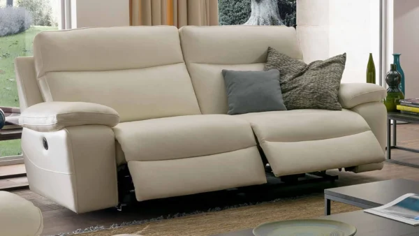 Divano in tessuto 3 posti con 2 relax elettrici Casanova – Château d’Ax - immagine 2